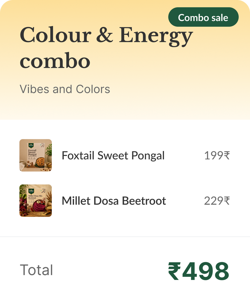 Foxtail Sweet Pongal + Millet Beetroot Dosa Mix