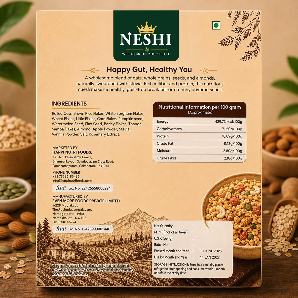 Sugar-Free Stevia Muesli