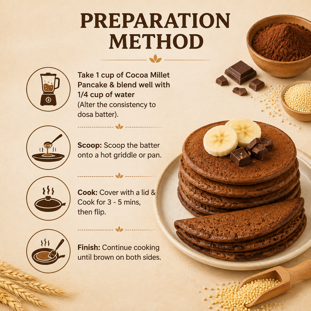 Sample Cocoa Millet pancake
