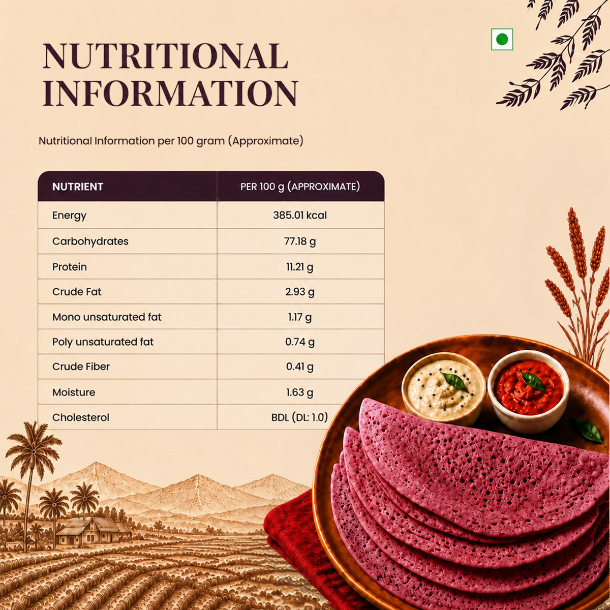 Millet Beetroot Dosa Mix