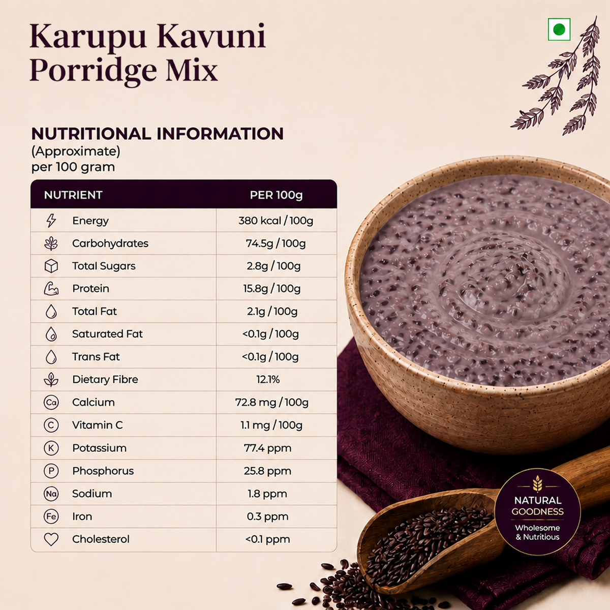 Karuppu Kavuni Porridge Mix