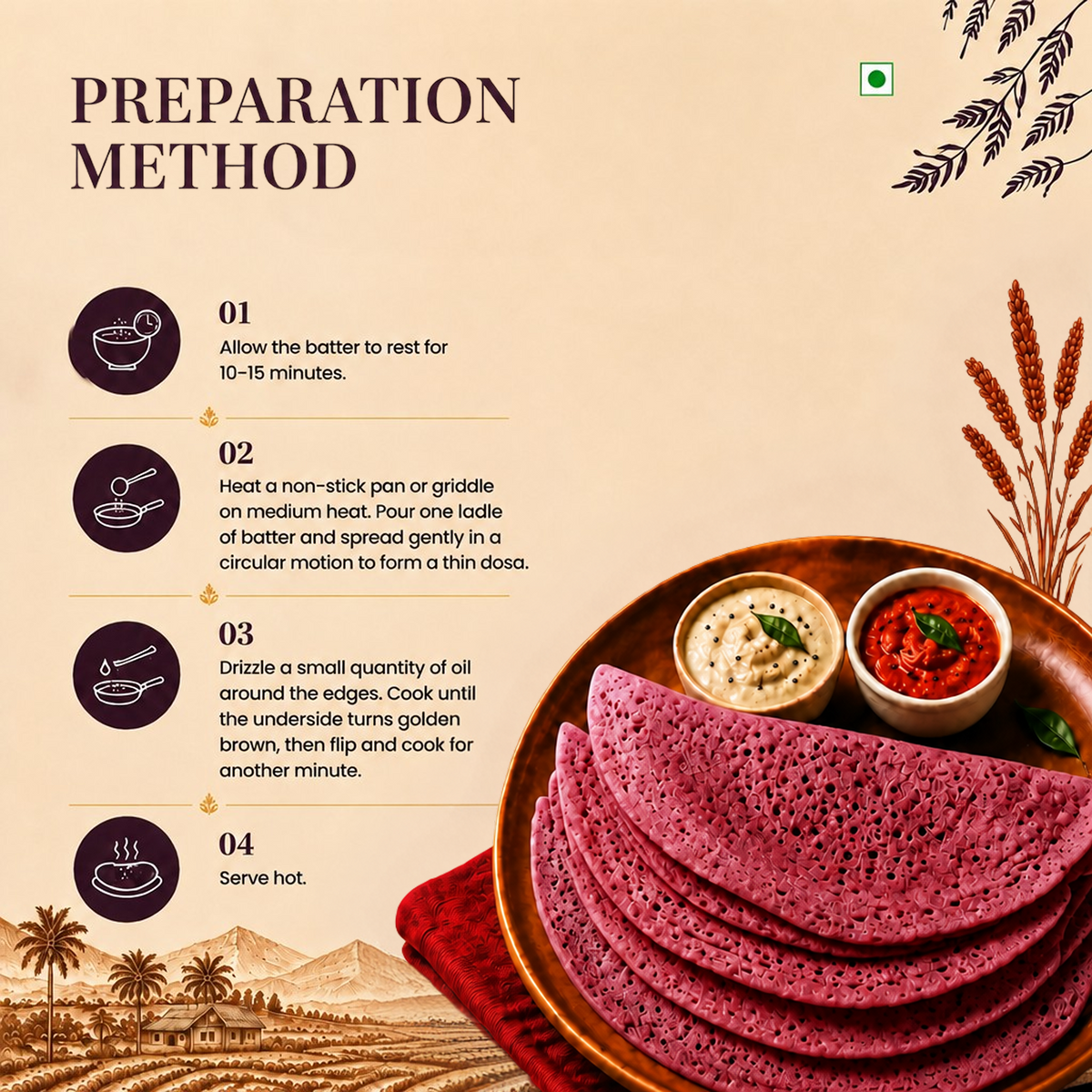Millet Beetroot Dosa Mix