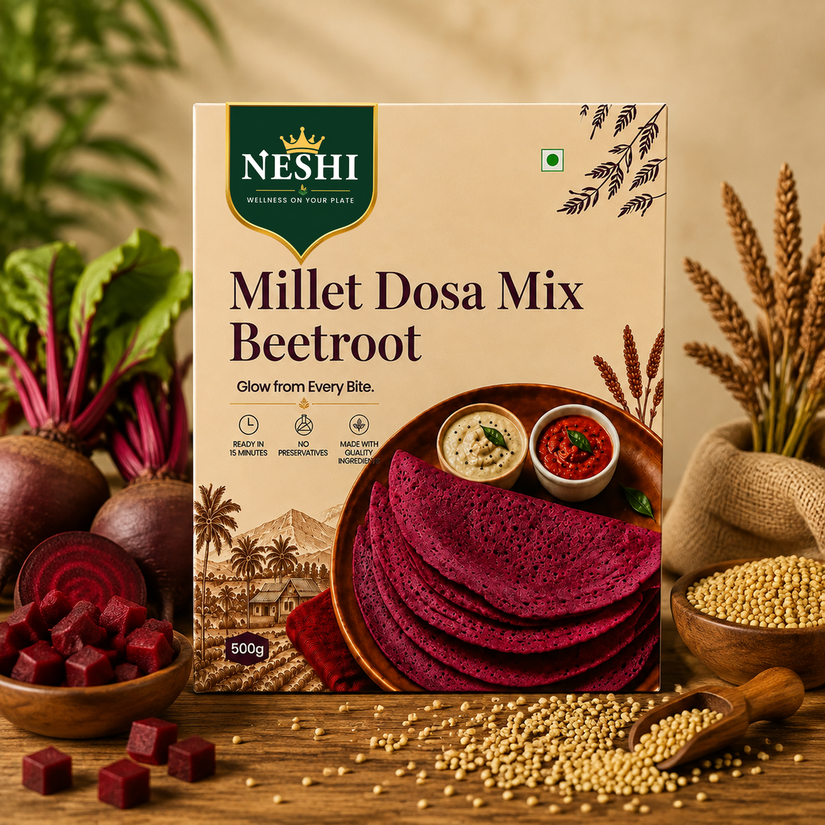 Millet Beetroot Dosa Mix