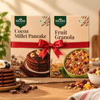Cocoa Millet Pancake +Fruit Granola