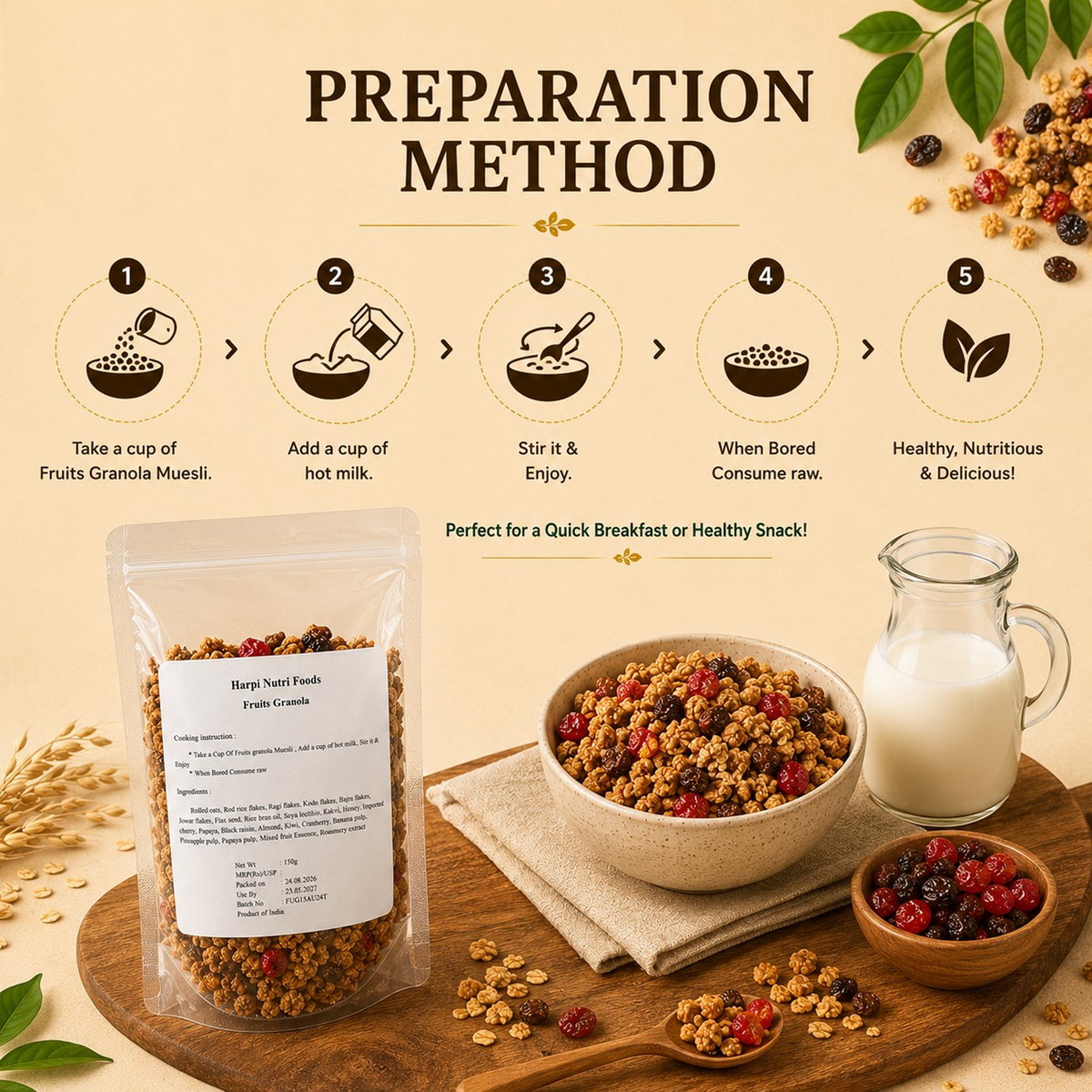 Sample Fruit granola