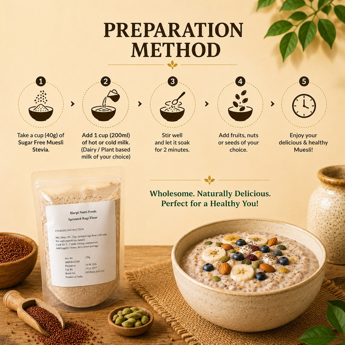 Sample Sprouted ragi flour