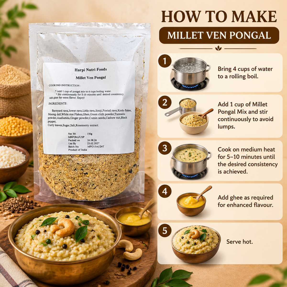 Sample Millet ven Pongal