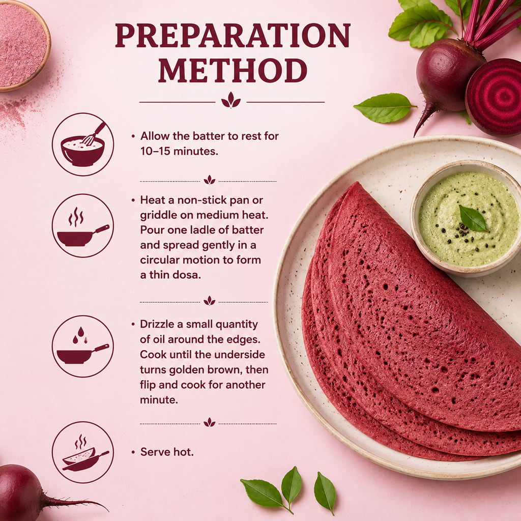 Sample Millet beetroot dosa mix
