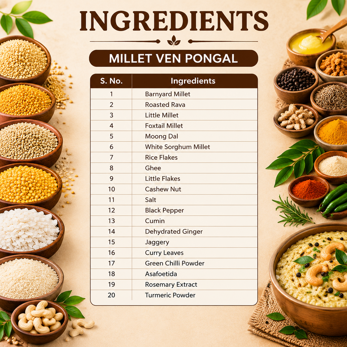 Sample Millet ven Pongal