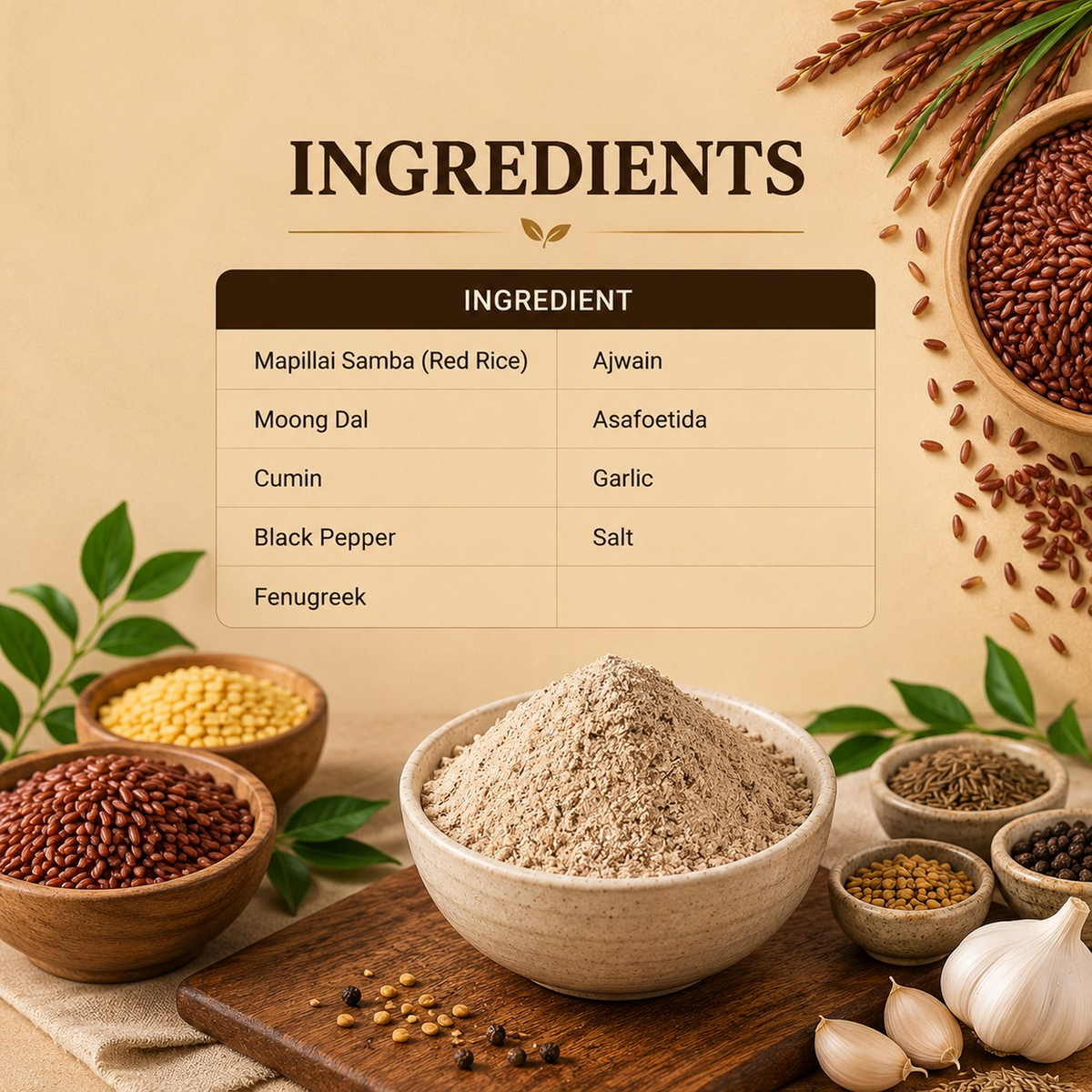 Sample Mapillaisamba porridge mix