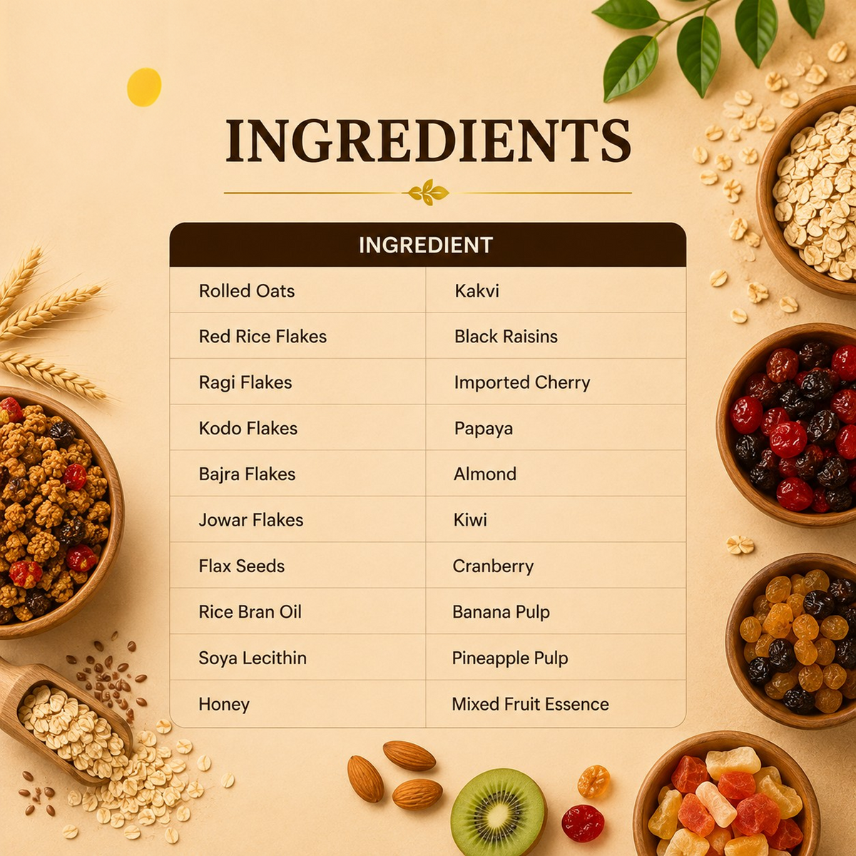 Sample Fruit granola
